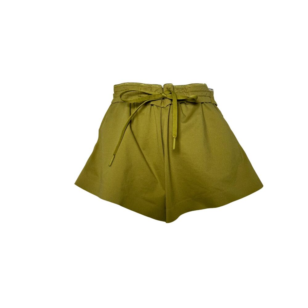 Uniqlo Womens Paperbag Shorts High Rise Drawstring Waist Green Size Small - Picture 2 of 5